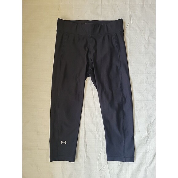 Under Armour Pants - Under Armour Leggings M Women's Cropped Athletic Wear Heatgear Compression Black